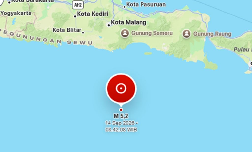 Gempa M 5,2 Guncang Malang, BMKG: Tak Berpotensi Tsunami