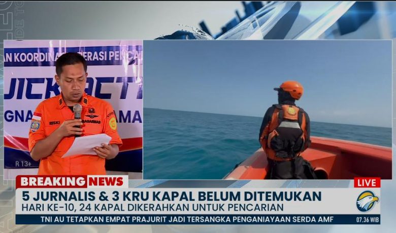 24 Kapal Dikerahkan Cari Jurnalis Hilang di Selat Sunda