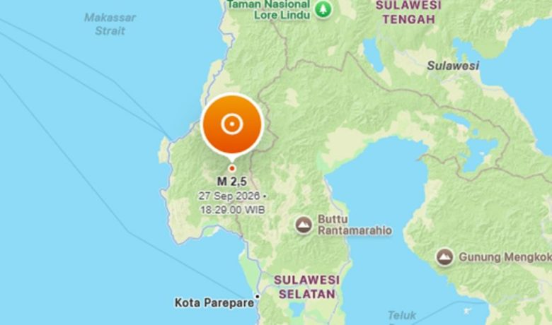 Gempa Dangkal M 2,5 Guncang Mamasa Sulbar, Berpusat di Darat