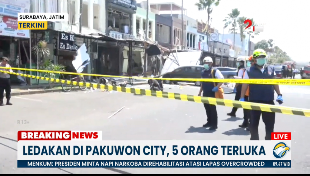 Ledakan Terjadi di Kawasan Ruko Pakuwon City Surabaya