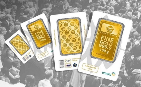 Harga Emas Antam Hari Ini Tipis, Dijual Rp2,594 Juta/Gram