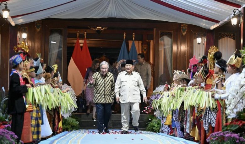 Presiden Prabowo Sambut Sekjen PBB António Guterres di Hambalang