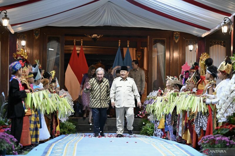 Presiden Prabowo Sambut Sekjen PBB António Guterres di Hambalang