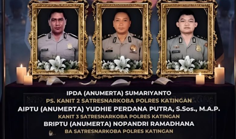Kapolri Menaikkan Pangkat 3 Polisi Gugur saat Penggerebekan Bandar Narkoba