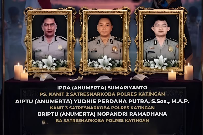 Kapolri Menaikkan Pangkat 3 Polisi Gugur saat Penggerebekan Bandar Narkoba