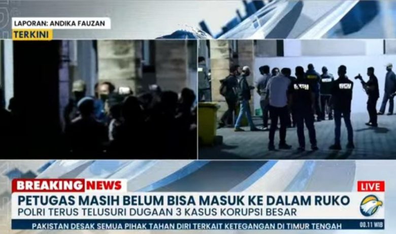 Penggeledahan Dugaan 3 Kasus Korupsi – Polisi Masih Berupaya Masuk ke Ruko di Cipete Jaksel