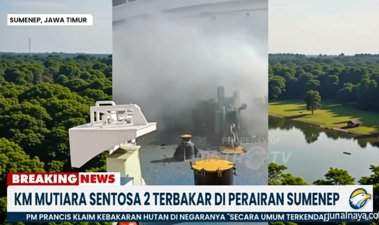 KM Mutiara Sentosa 2 Terbakar di Perairan Sumenep