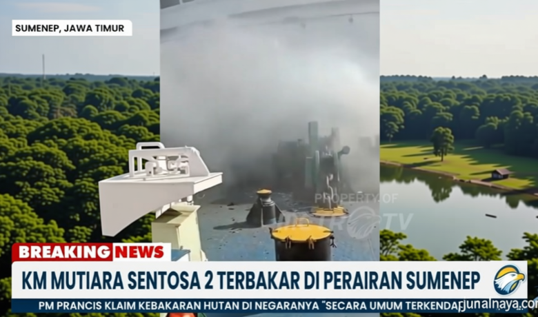 KM Mutiara Sentosa 2 Terbakar di Perairan Sumenep